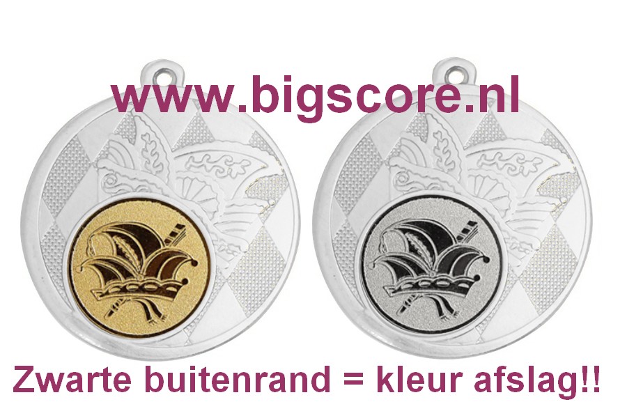 D121 Carnavalsmedaille Goud of Zilver Ø 50 mm